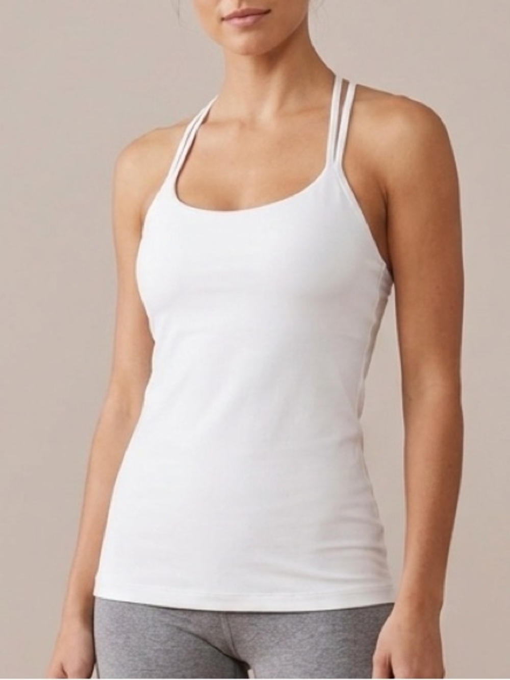 lululemon athletica White Double-Strap Tank
